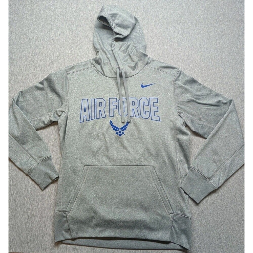 Men’s Size S Nike Dri Fit Air Force Falcons Training Hoodie Gray Thermal Fit